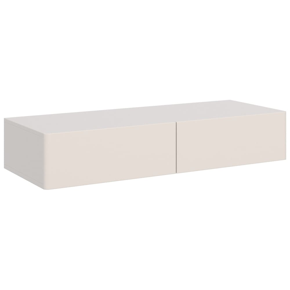 Coiffeuse suspendue 2 tiroirs cachemire 110 cm