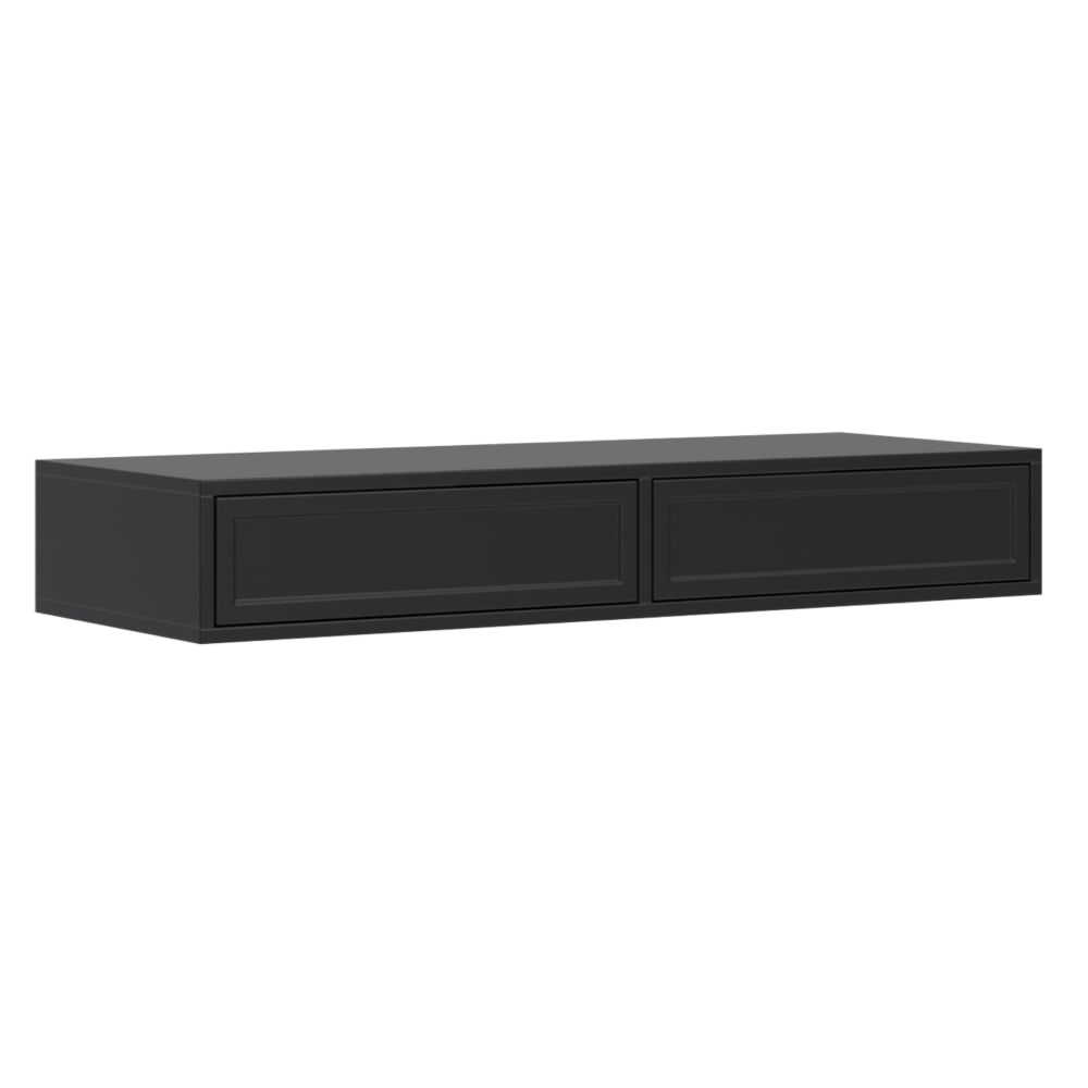 Coiffeuse 2 tiroirs - 110 cm - noir
