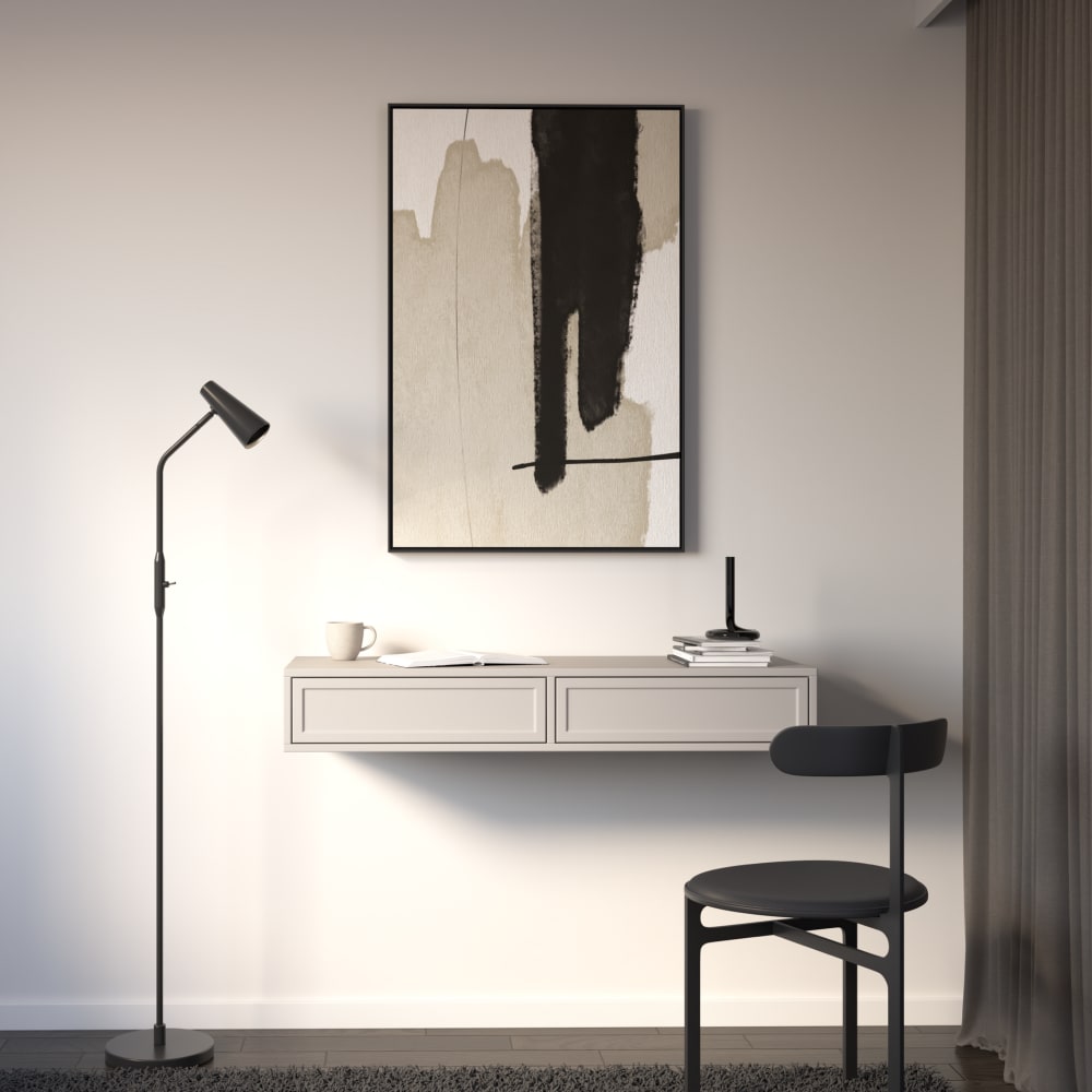 Schminktisch mit 2 Schubladen, Greige, 110 cm - Maisons Du Monde