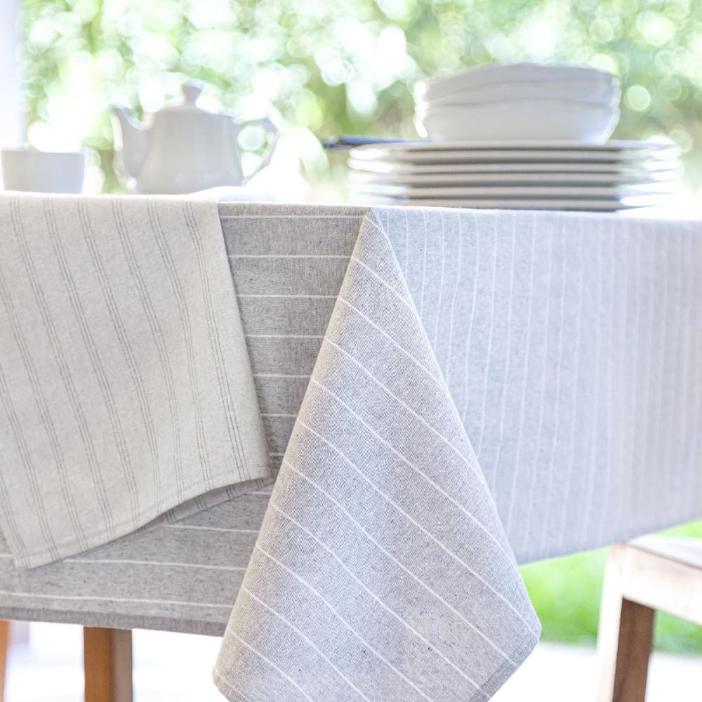 Tischdecke aus 100 % Baumwolle grau 140x140 cm - Maisons Du Monde