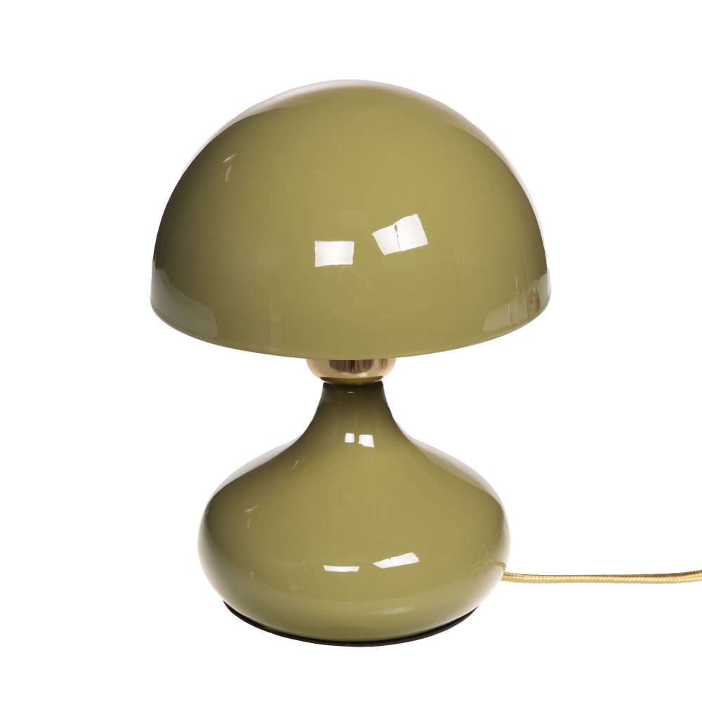 Lampe   kaki vert en métal