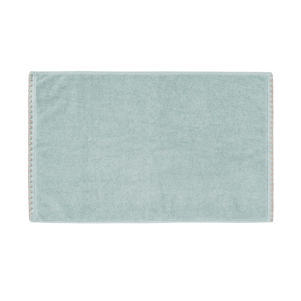 Tapis de bain en coton bleu 50x80 cm Tapis de bain en coton bleu 50x80 cm