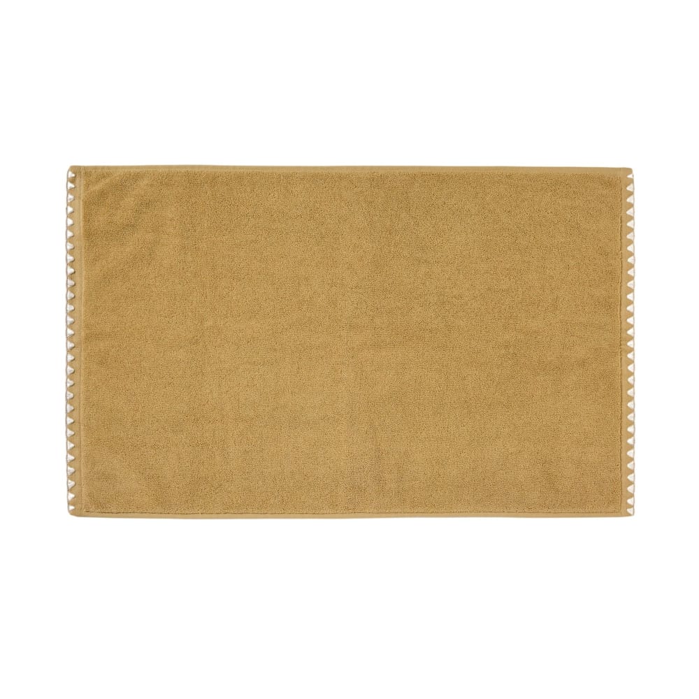 Tapis de bain en coton jaune 50x80 cm