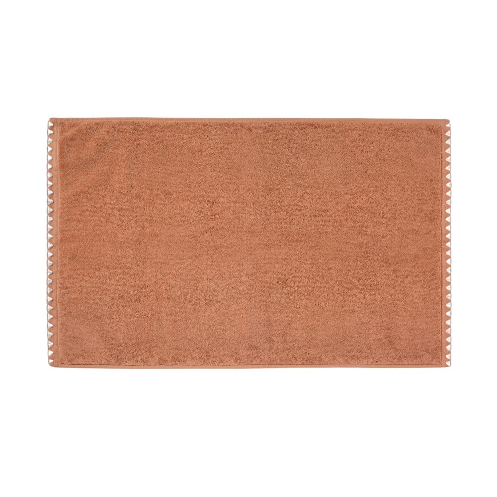 Tapis de bain en coton terracotta 50x80 cm