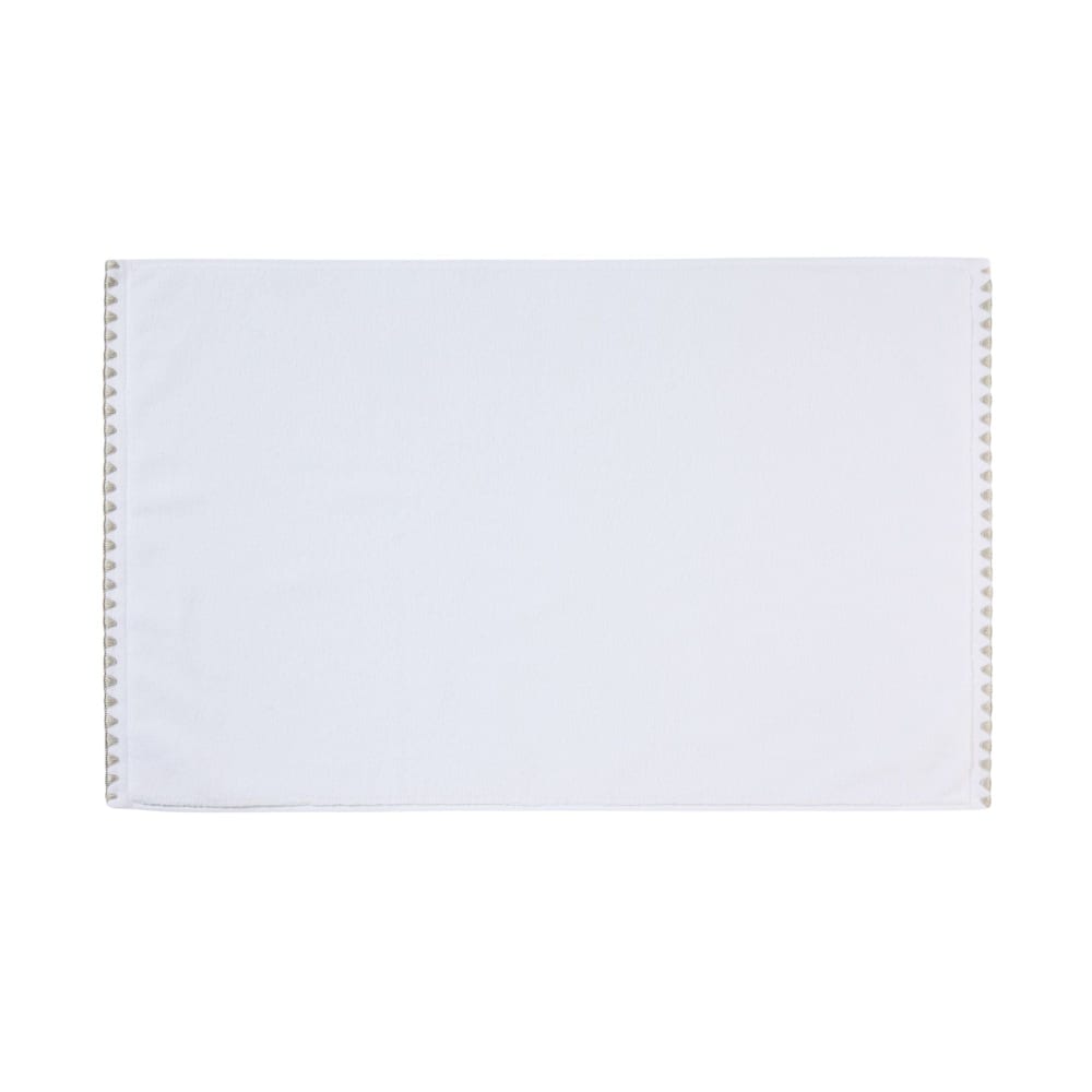 Tapis de bain en coton blanc 50x80 cm Tapis de bain en coton blanc 50x80 cm