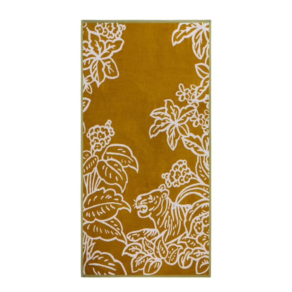 Drap de plage en coton ecru 90x180 cm