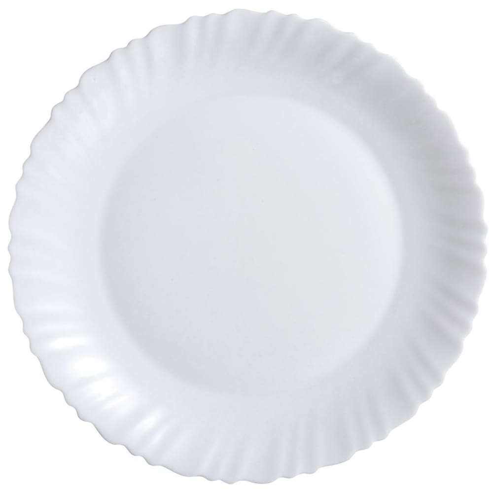 fuente llana vidrio opal blanca 30 cm