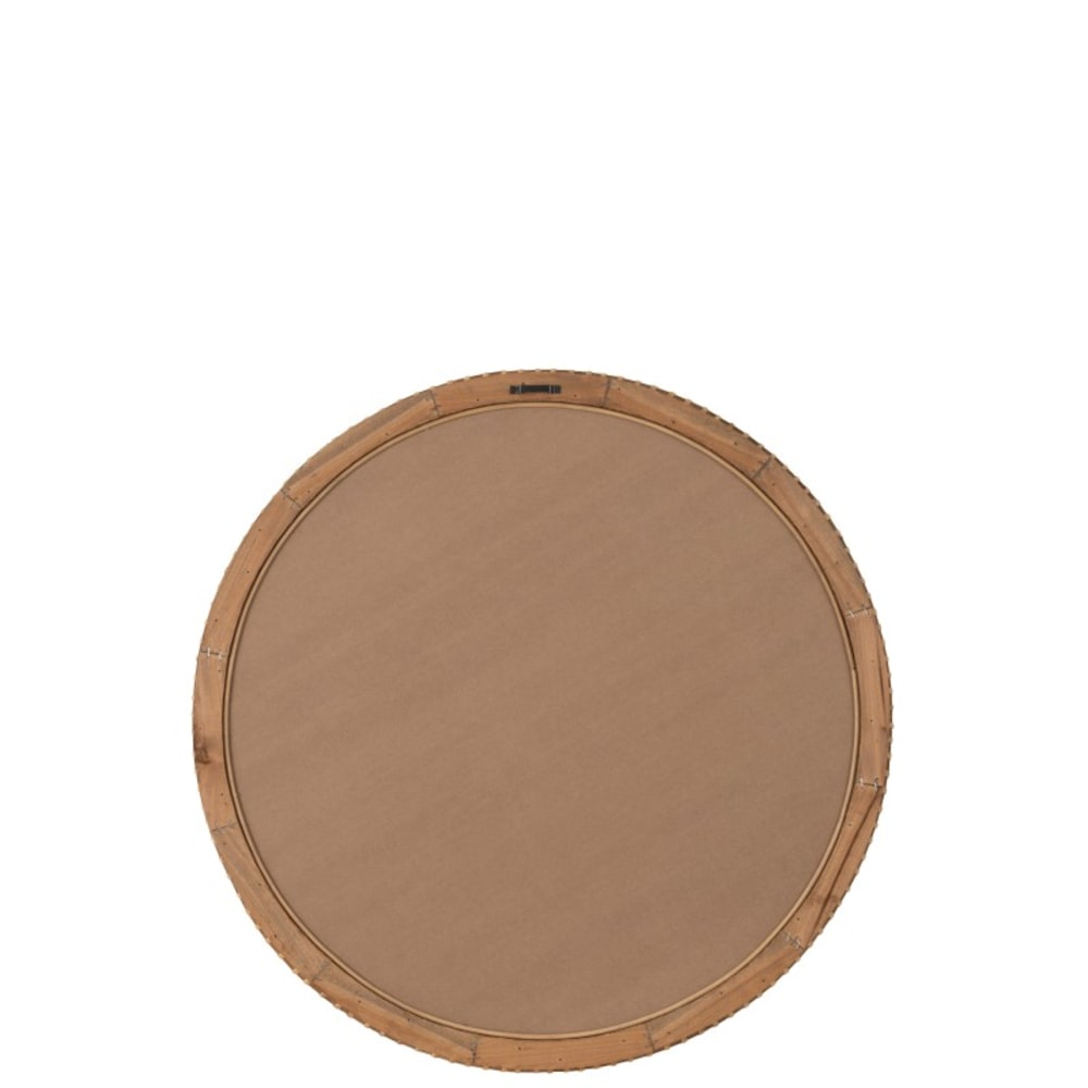 Miroir avec cadre en bois naturel 75x14x75 cm