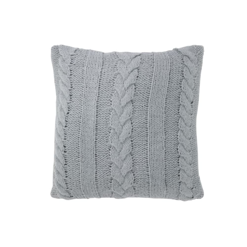 Coussin carré en textile gris 45x45x10 cm
