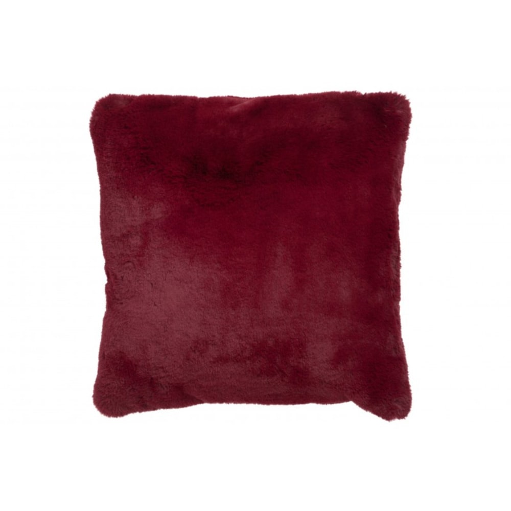 Coussin carré en polyester rouge 45x45cm