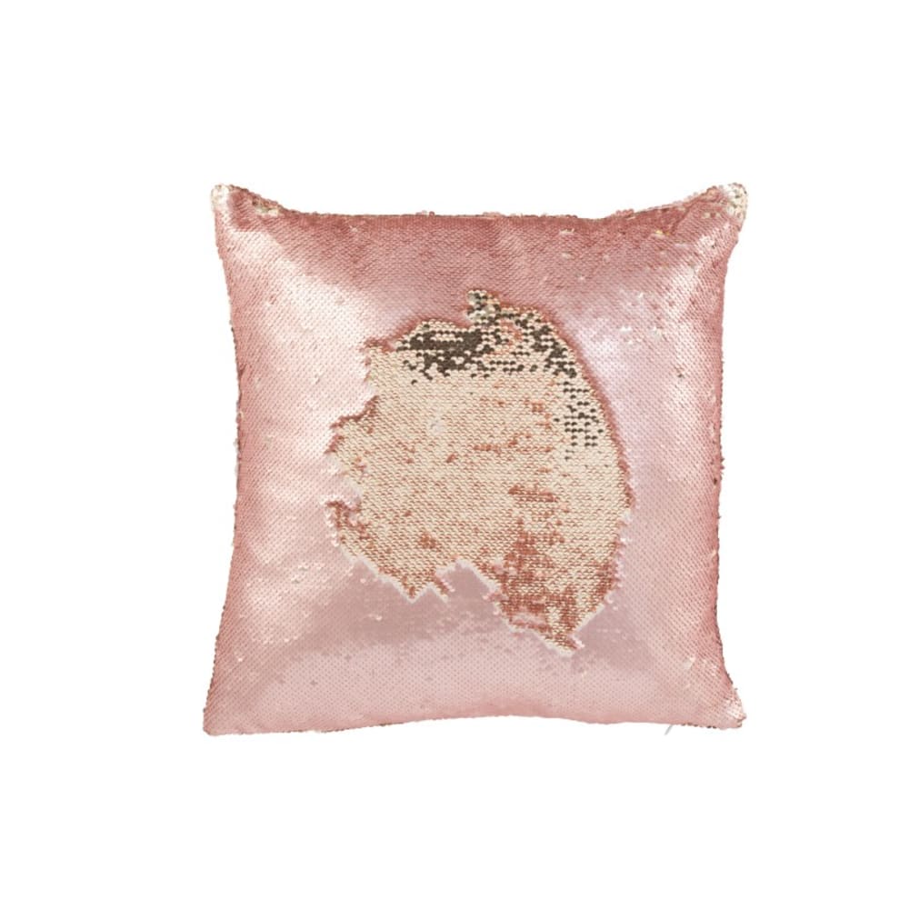 Coussin carré en tissu rose 45x45x15 cm
