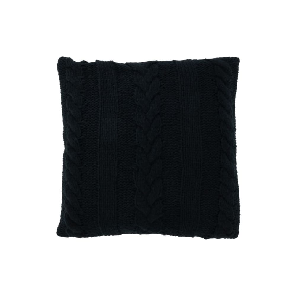 Coussin carré en textile noir 45x45x10 cm Coussin carré en textile noir 45x45x10 cm