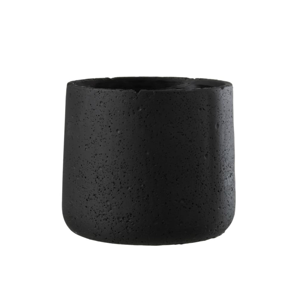 Cache-pot en céramique noir 19x19x17 cm