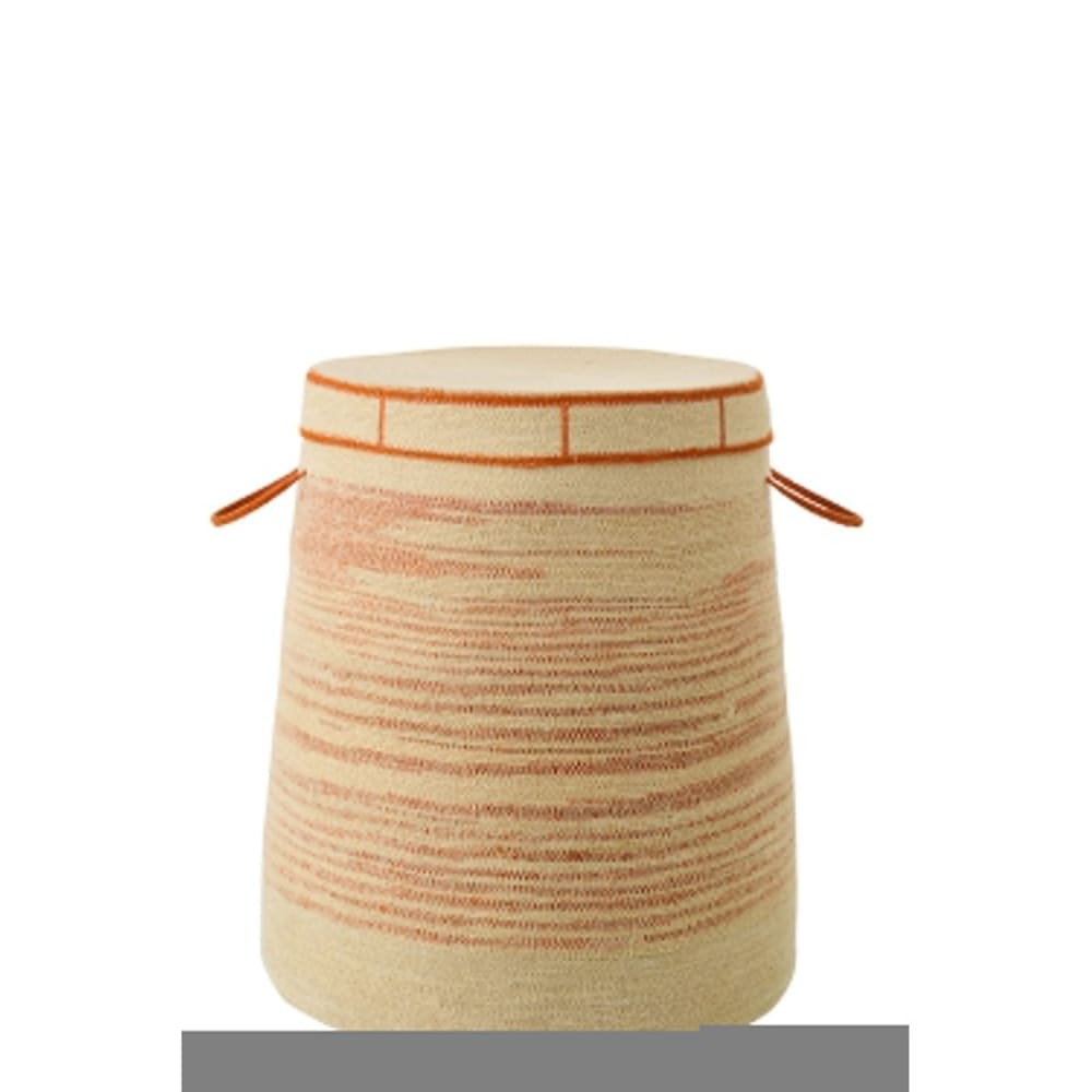 Panier en jonc de mer beige 51x51x60 cm