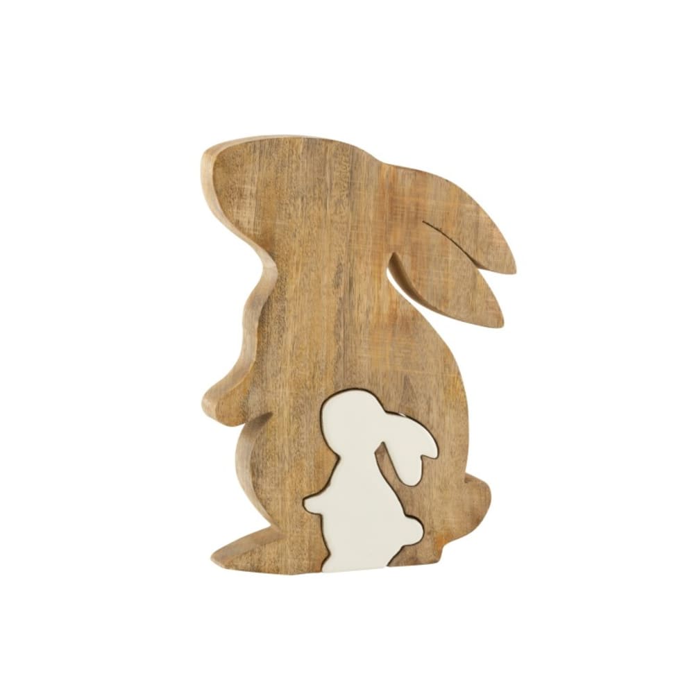 Lapin profil en bois multicolore 30x21.5x3.5 cm Lapin profil en bois multicolore 30x21.5x3.5 cm