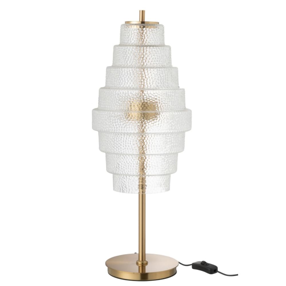 Lampe de salon en verre transparent 22x22x57 cm