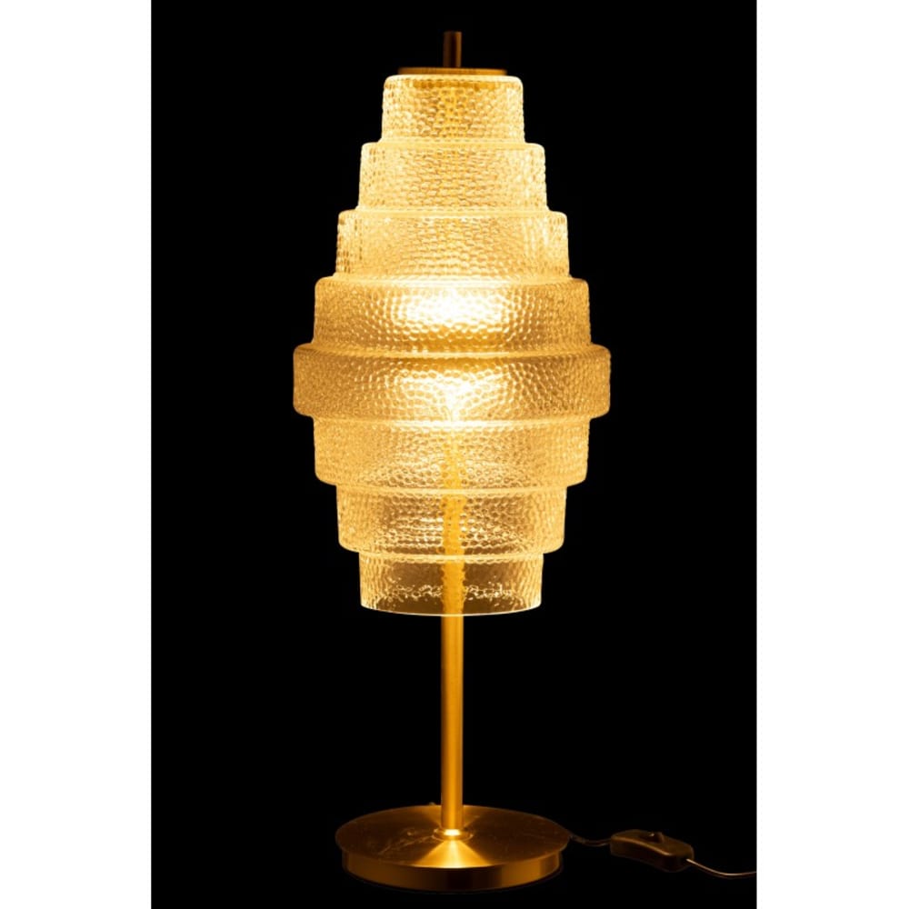 Lampe de salon en verre transparent 22x22x57 cm — vue 3