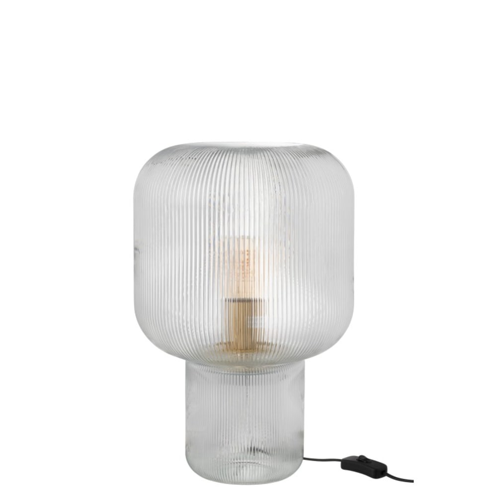 Lampe de table en verre transparent 29x29x42 cm — vue 3