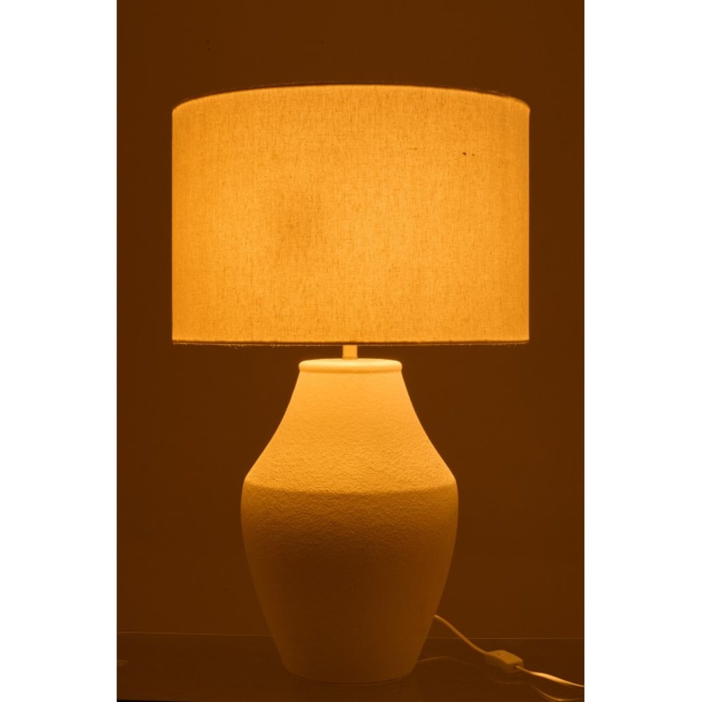Lampe de table en céramique blanche 46x46x72 cm — vue 3