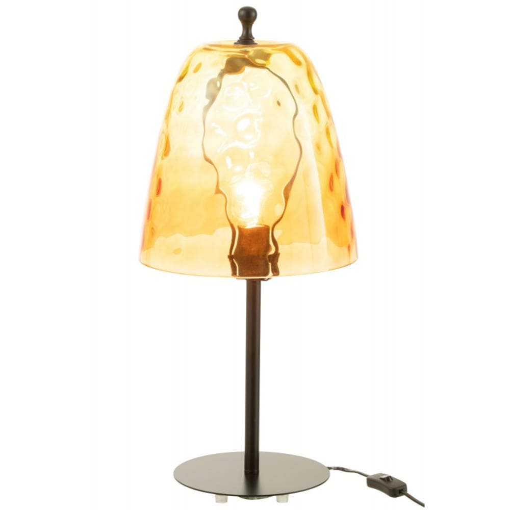 Lampe en verre jaune 58x28x28 cm — vue 3