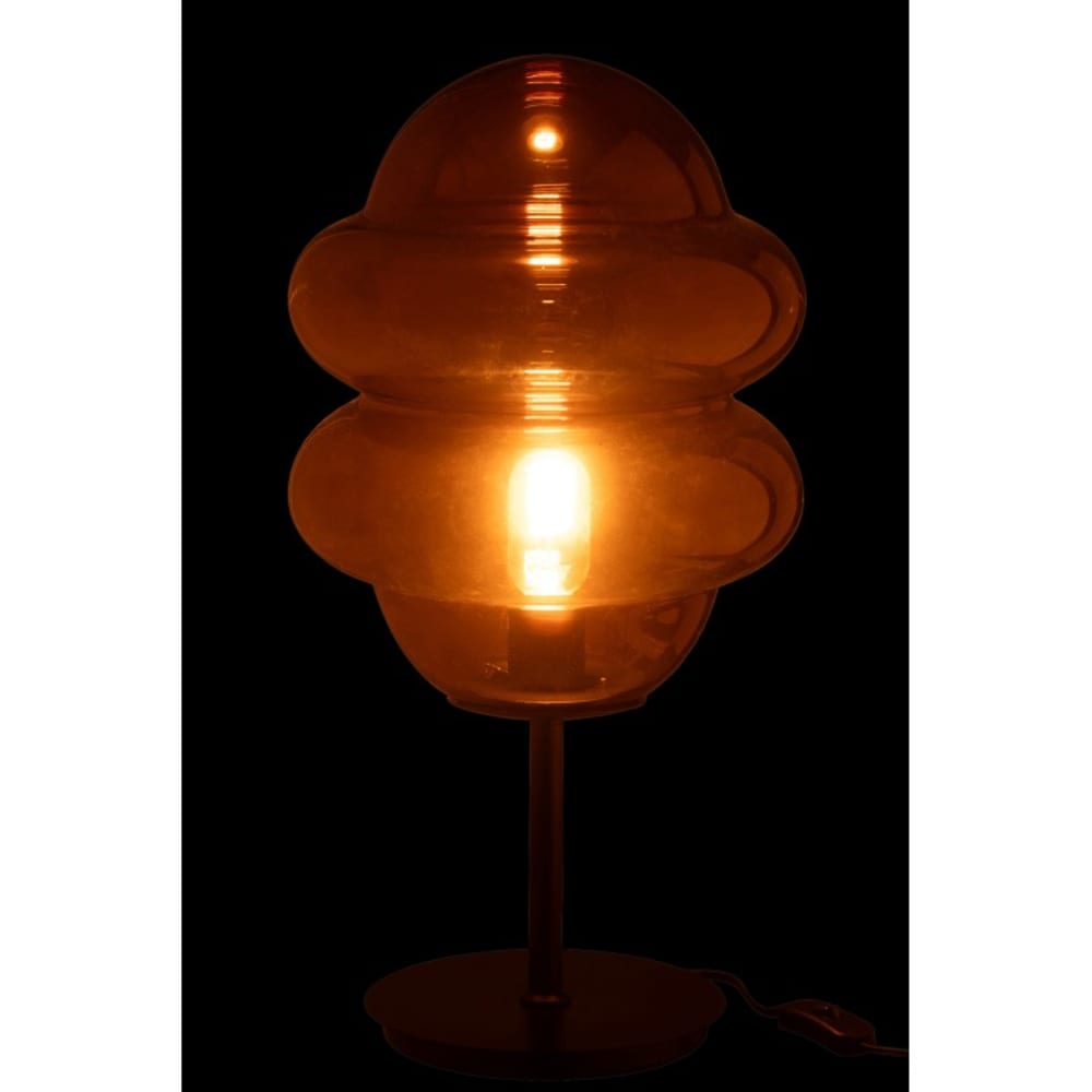 Lampe à poser en verre marron 28x28x52 cm — vue 3