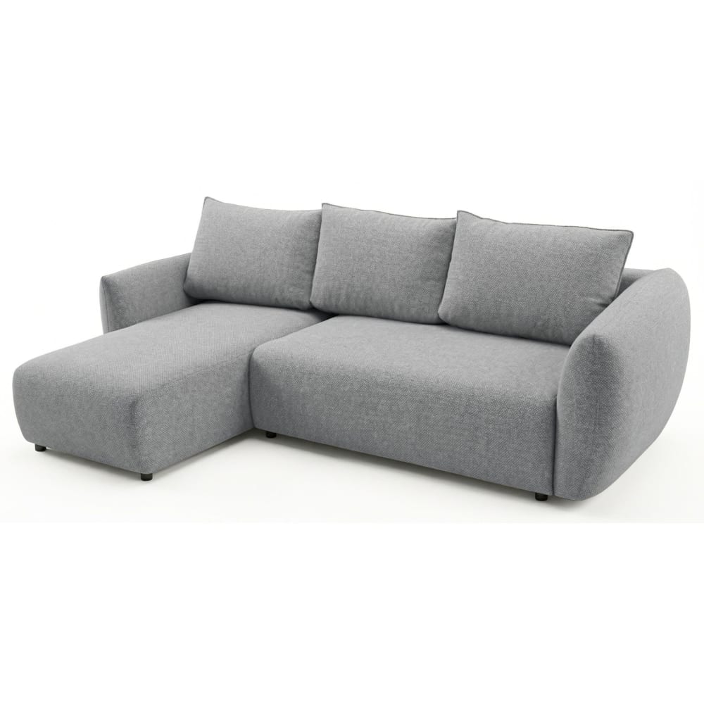 Selsey Eckschlafsofa mit zwei Bettkästen, grauer Chenille links Zordo style modern - Stoff