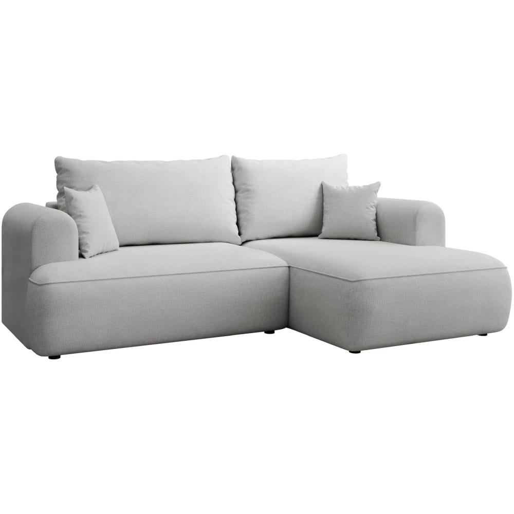 Selsey Ecksofa mit Schlaffunktion, rechts, Hellgrau, Chenille Easy Clean style modern - Stoff