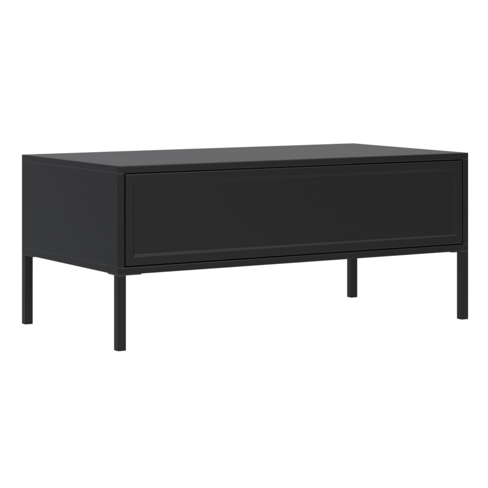 Selsey Couchtisch mit Schublade, schwarz, 100x50 cm style modern - Spanplatte