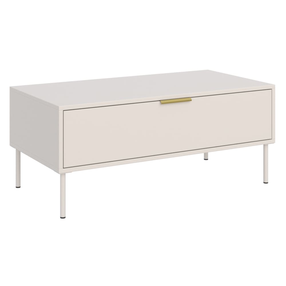 Selsey Couchtisch mit Schublade, kaschmir, 100x50 cm style modern Taupe Spanplatte