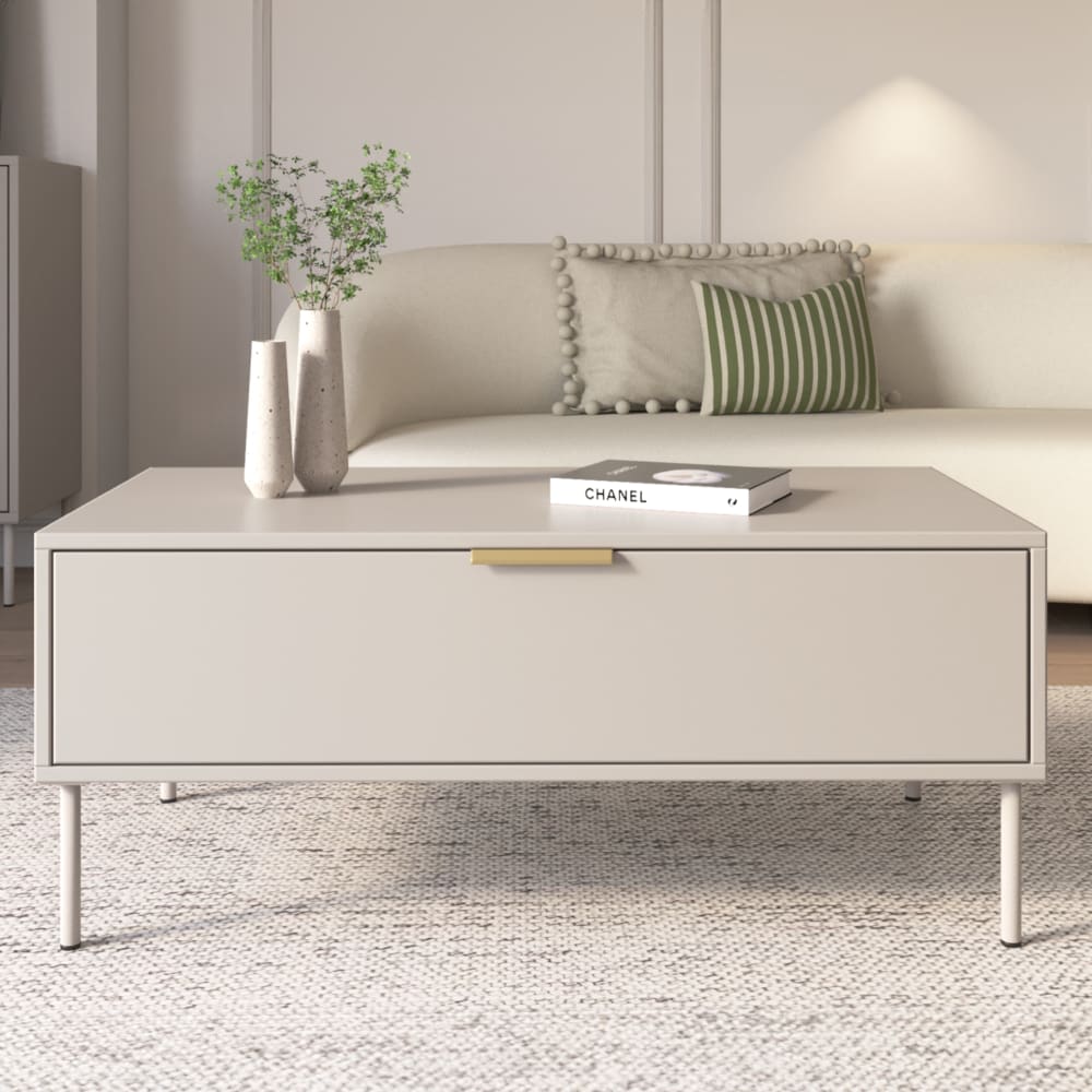 Couchtisch mit Schublade, kaschmir, 100x50 cm - Maisons Du Monde