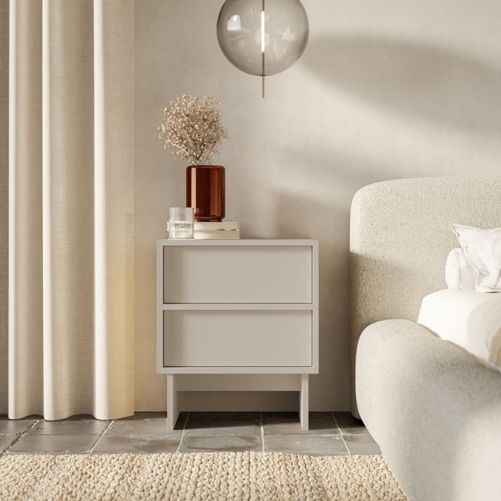 Nachttisch 2-schubladig, Kaschmir, 50cm - Maisons Du Monde