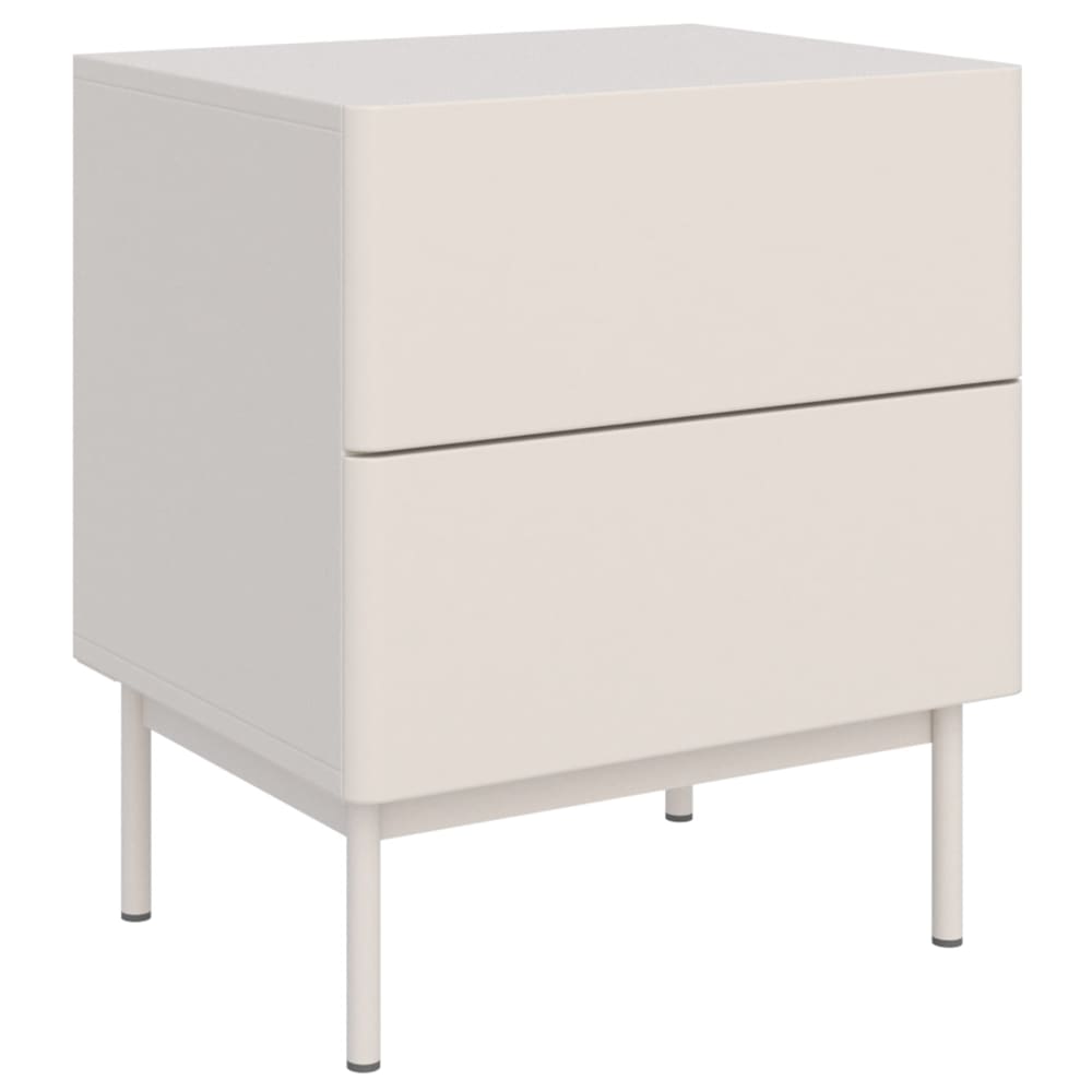 Selsey Nachttisch 2-schubladig, Kaschmir, 50cm style modern Taupe Spanplatte