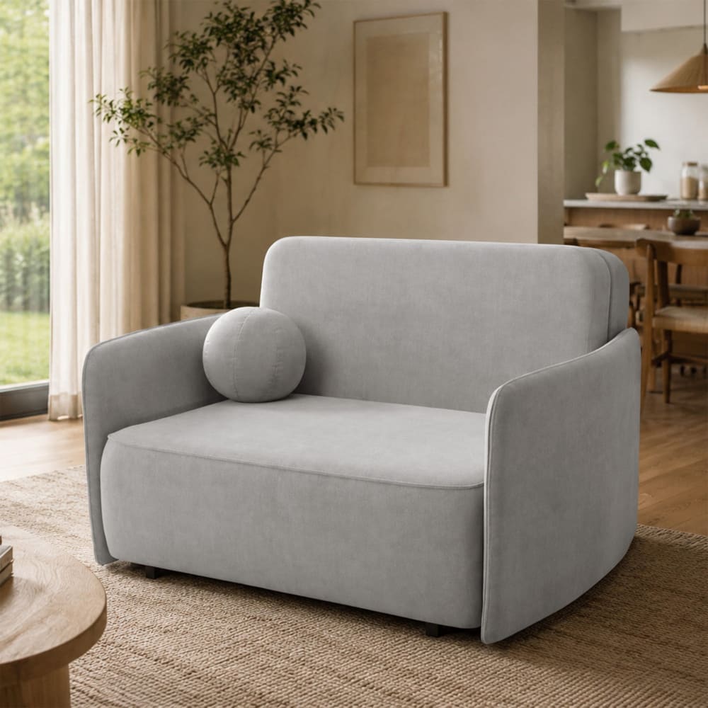Schlafsofa, 145 cm, Hellgrau Chenille - Maisons Du Monde