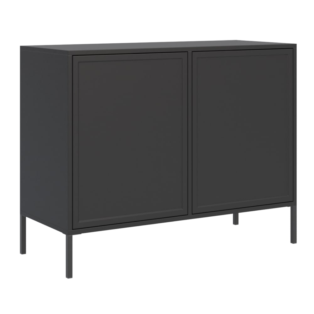 Selsey Sideboard 2-türig, Schwarz, 100 cm style modern Schwarz Spanplatte