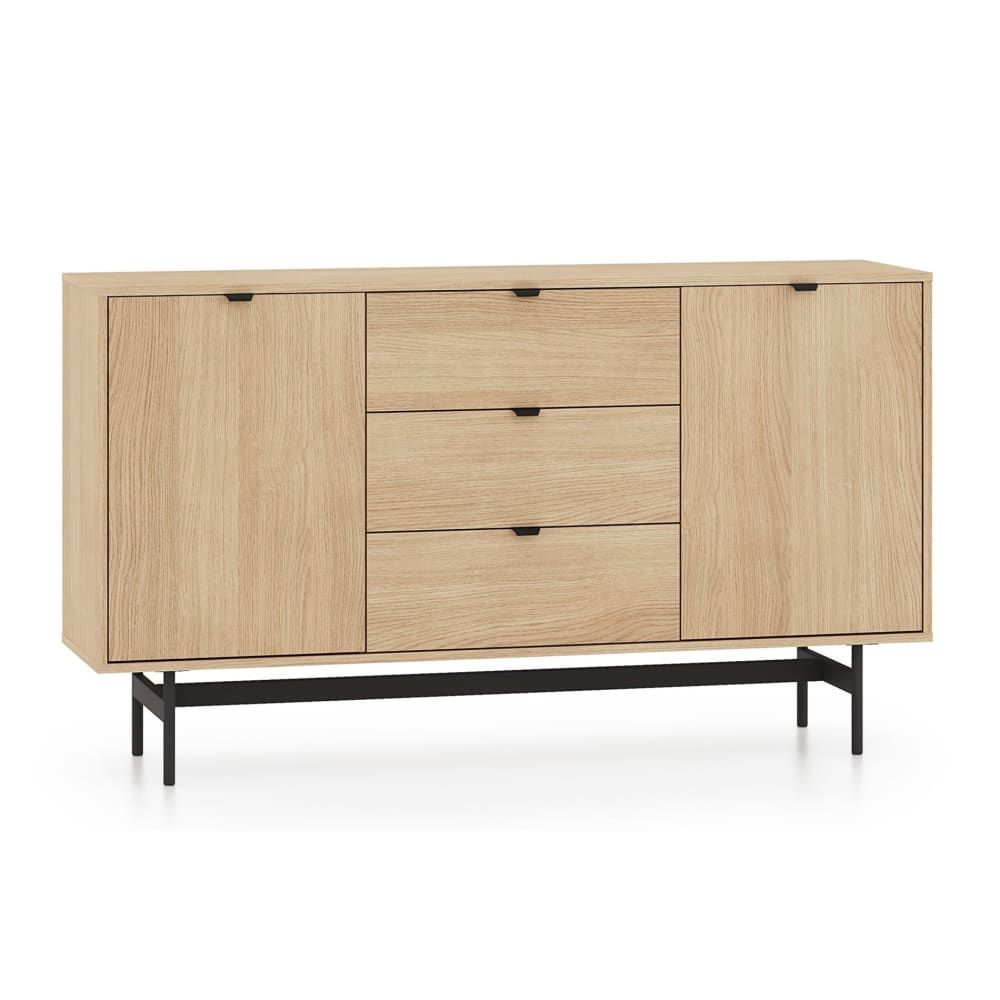 Selsey Sideboard 2-türig, Eiche Mavelie, 150cm Beige Spanplatte
