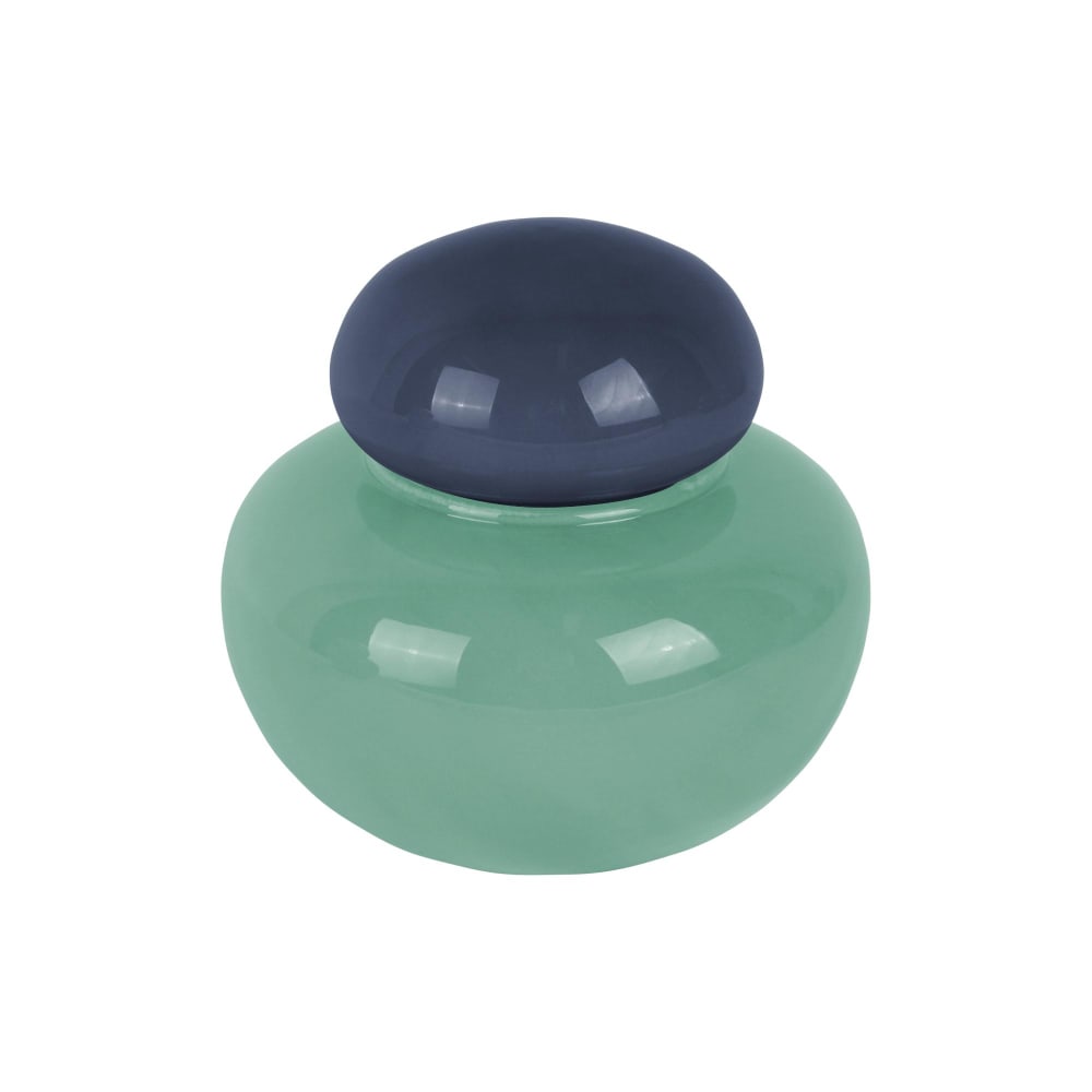 Vase verre bleu tendre 13.5x13.5x13.5cm Vase verre bleu tendre 13.5x13.5x13.5cm