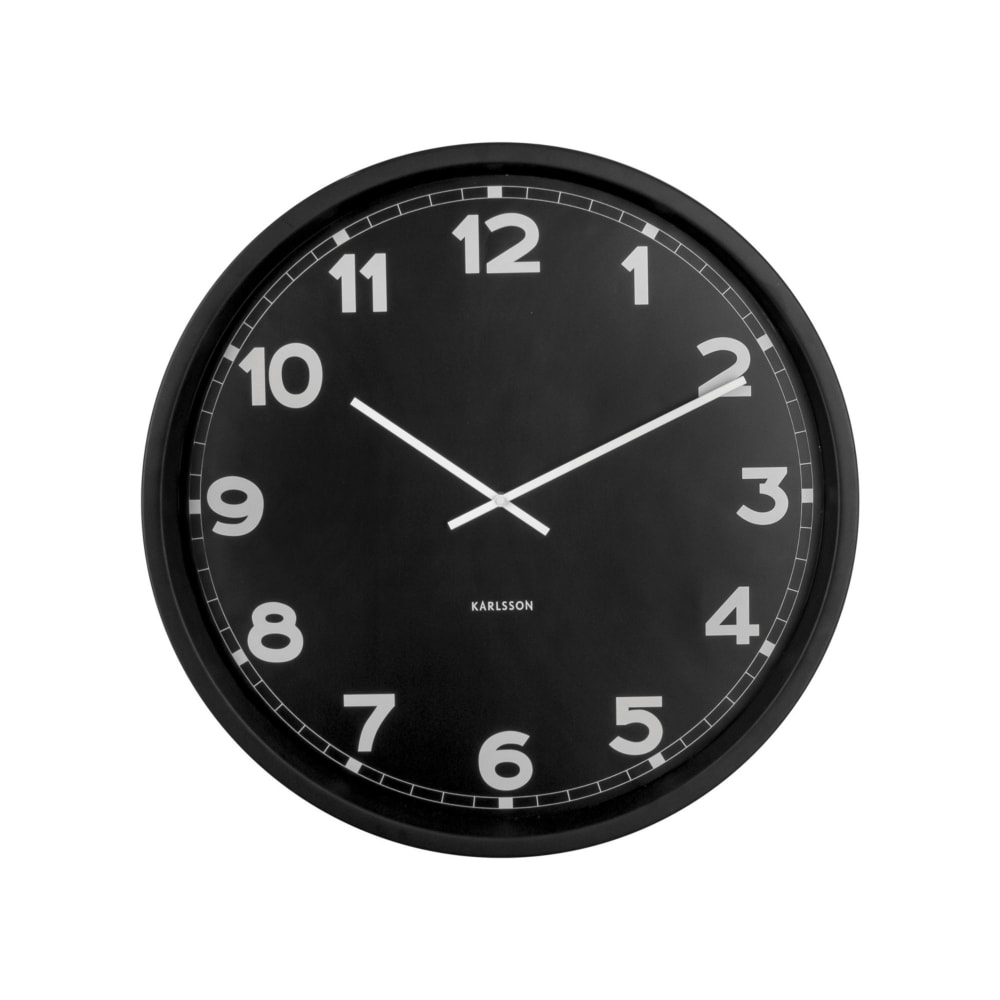 horloge murale fer noir