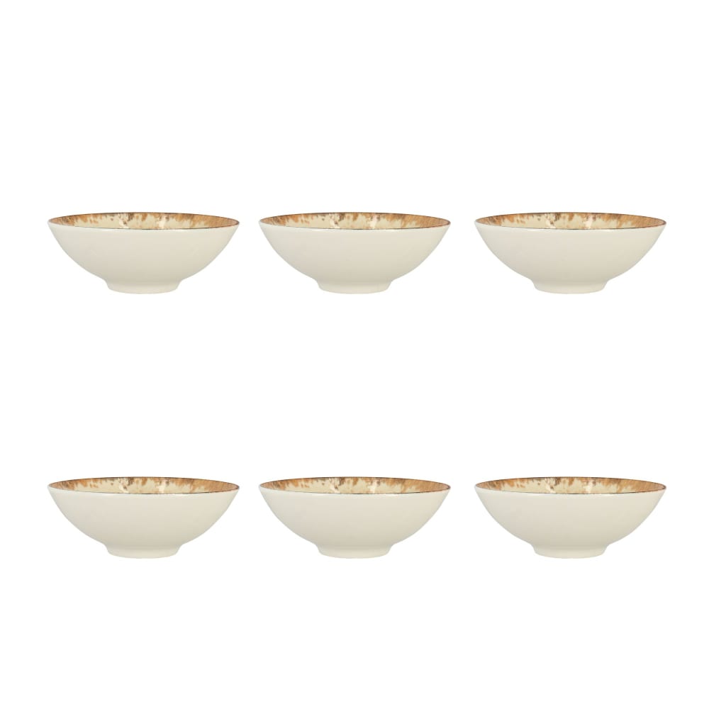 Lot de 6 coupelles 15cm en porcelaine rouge