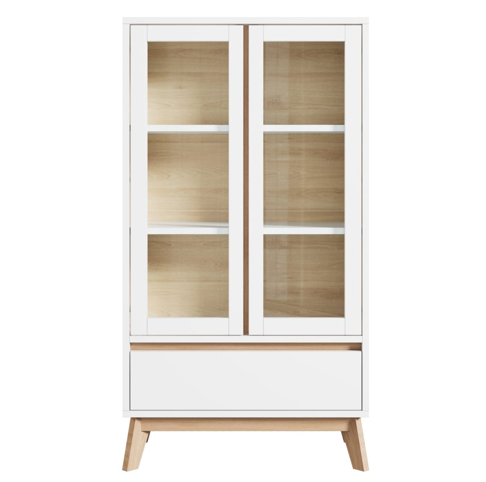 Hauss Spole Küchenschrank aus Spanplatte weiß 80x40x150 cm - Spanplatte