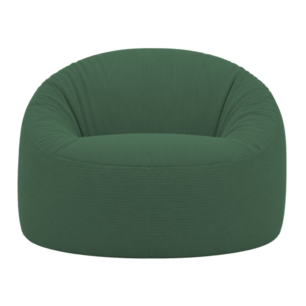 Pouf déhoussable velours côtelé 100 cm vert Pouf déhoussable velours côtelé 100 cm vert