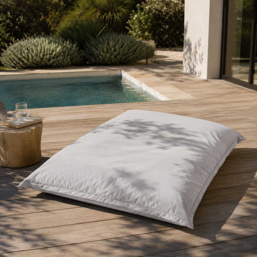 Bananair Outdoor Sitzsack Wasserdicht UV-beständig 120x160 cm hellgrau style modern - Pes - Polyester