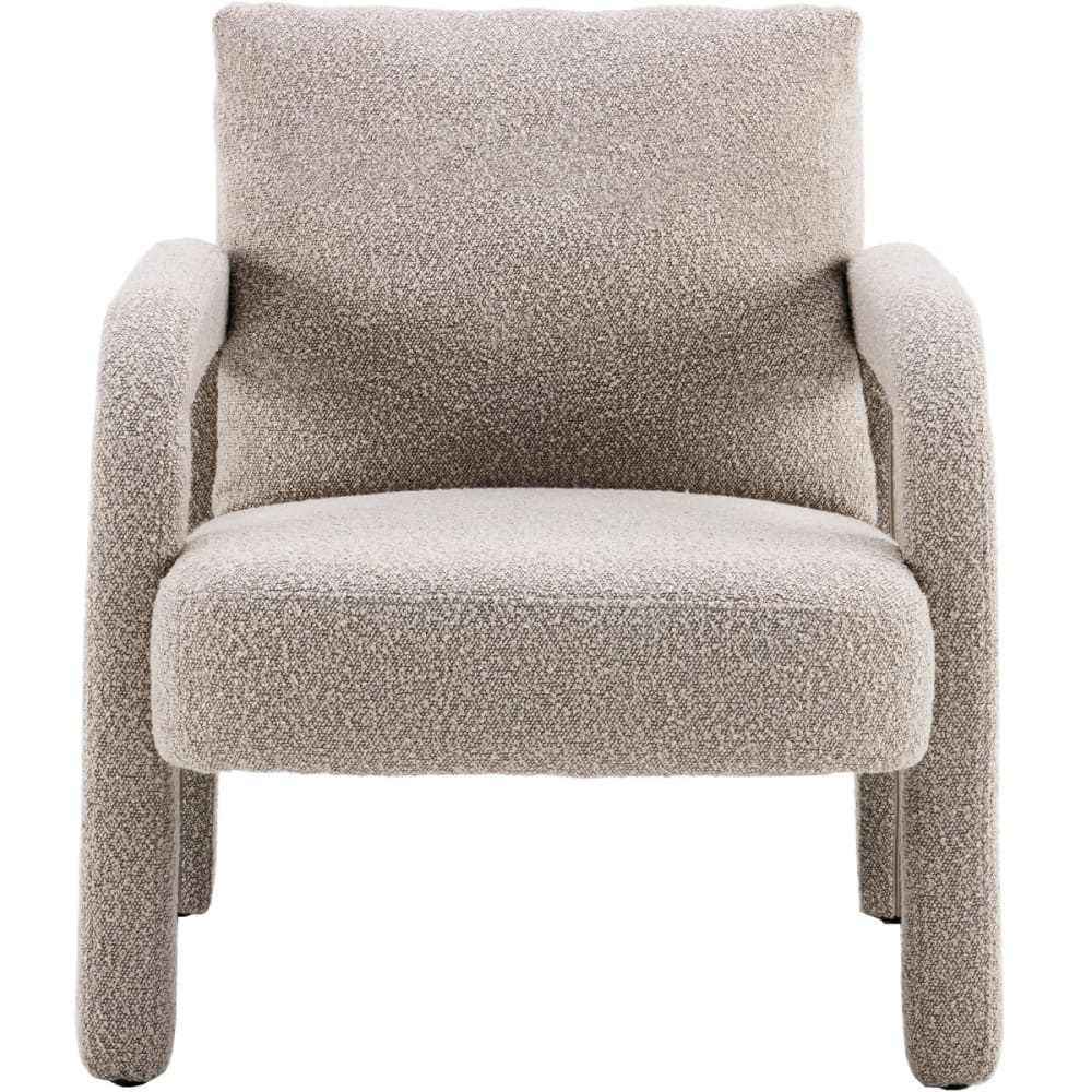 Fauteuil en tissu bouclé taupe