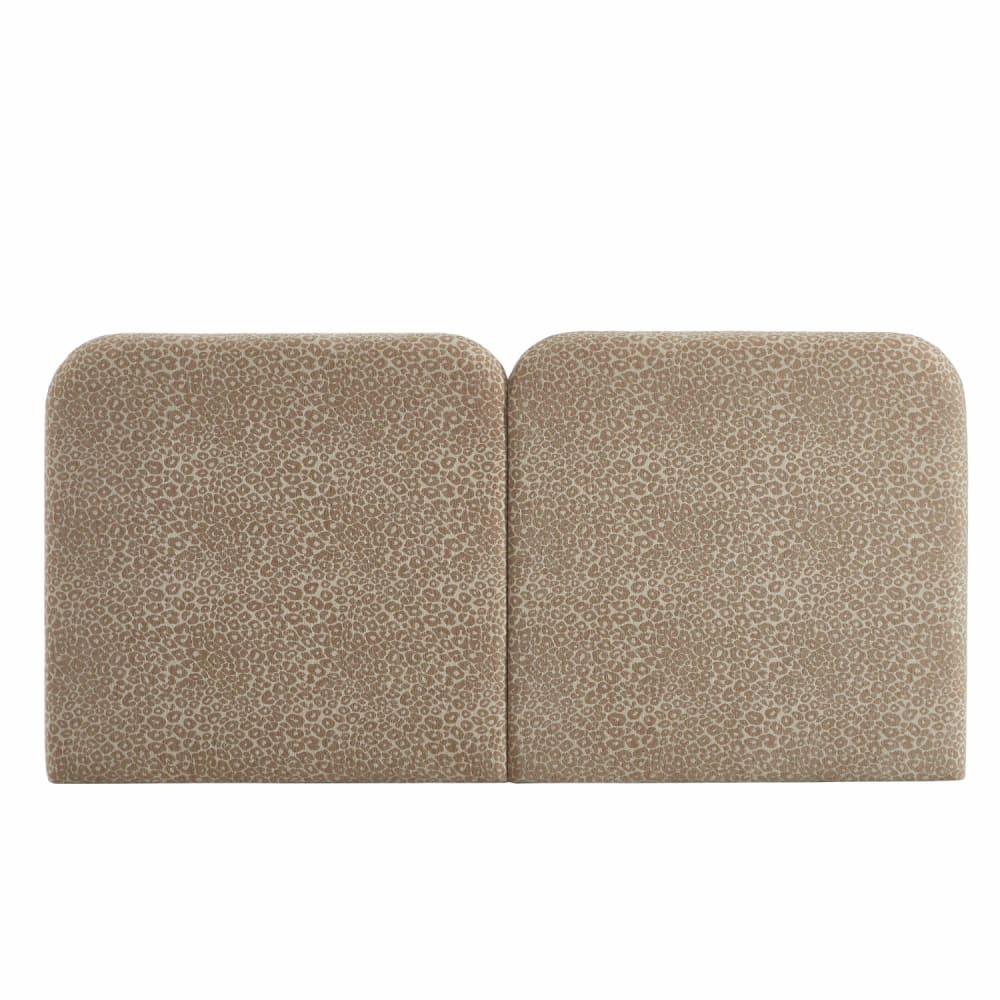 Tête de lit tissu jacquard léopard beige 160cm