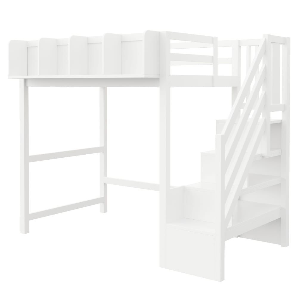 Lit superposé en pin blanc 90x200 cm
