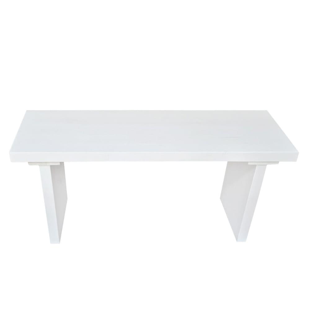 NATYAL Bank aus Massivholz fürs Bettende/Wohnzimmer in Weiß 100 cm style seaside Weiß