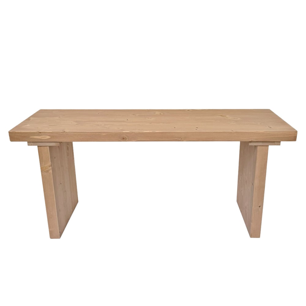 NATYAL Bank aus Massivholz fürs Bettende/Wohnzimmer hell 100 cm style seaside Beige