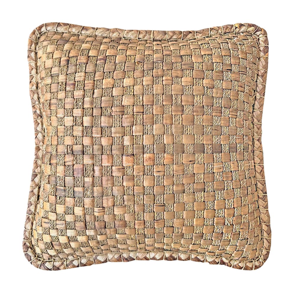 Coussin carré en fibres naturelles tressées avec rembourrage 40x40cm