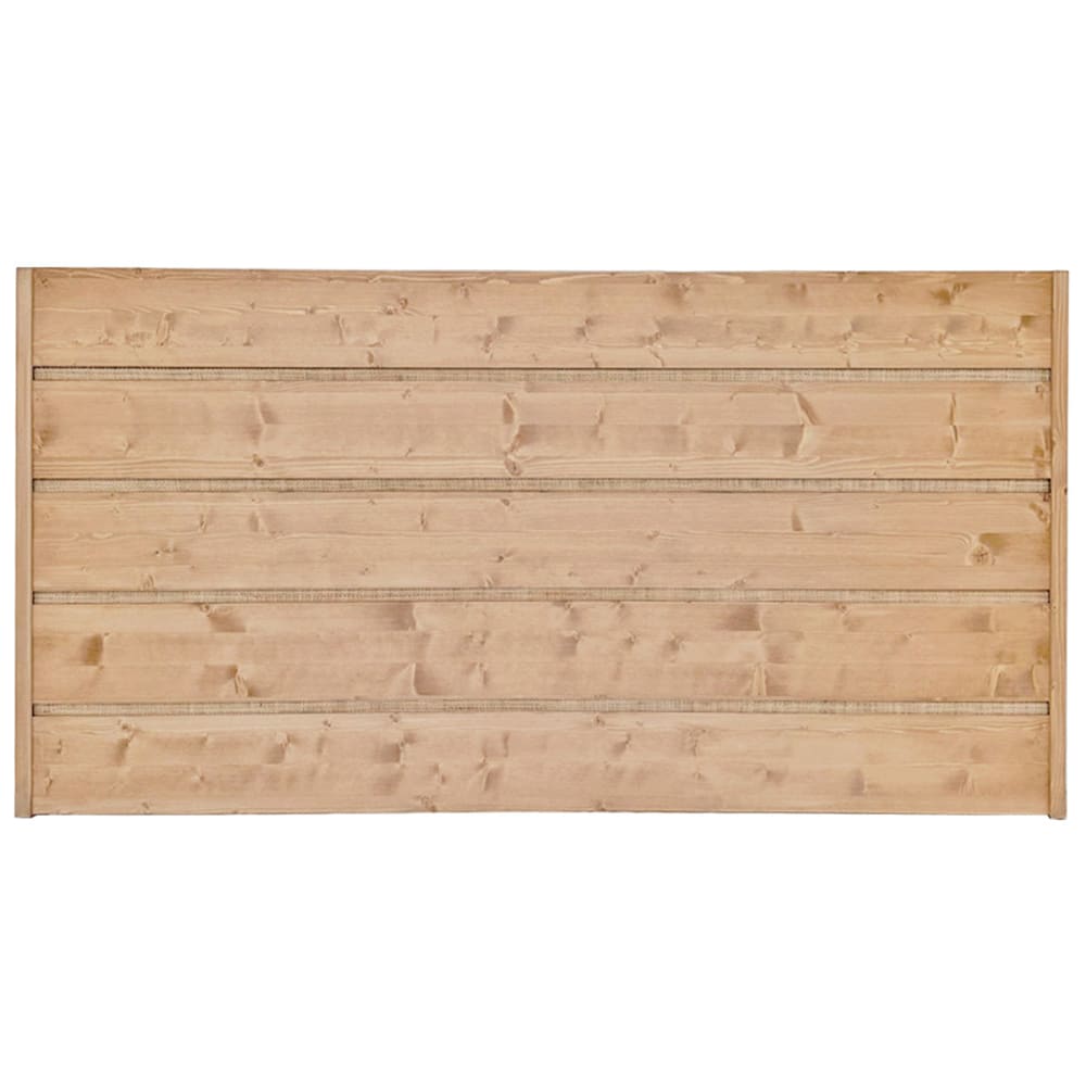 NATYAL Holz-Kopfteil mit Naturraffia in hellen Holztönen für Bett 135 cm style seaside Beige Holz