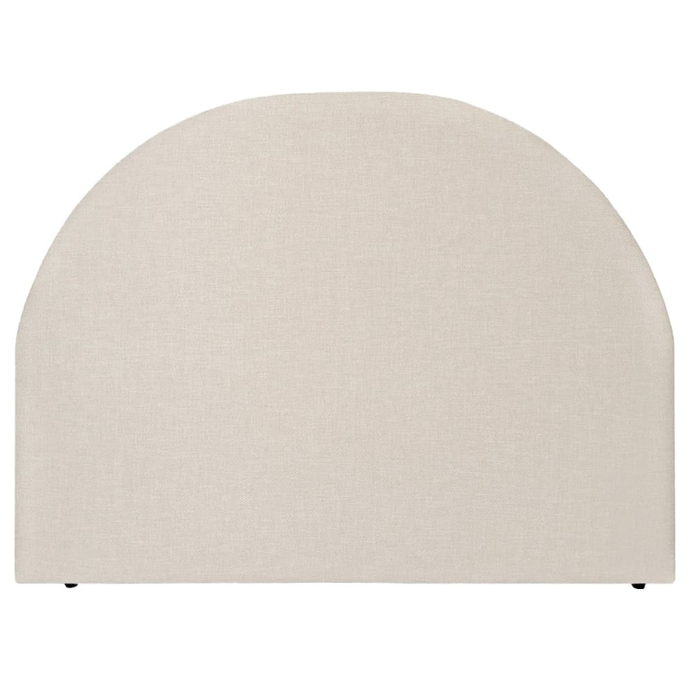 Tête de lit tapissée matelassée courbe pour lit de 150cm couleur écru Tête de lit tapissée matelassée courbe pour lit de 150cm couleur écru