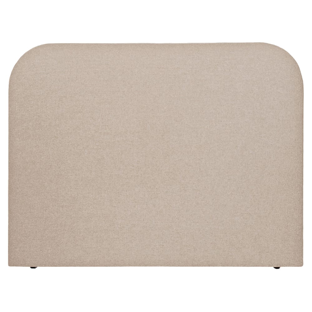 NATYAL Gepolstertes Kopfteil mit Rundungen für Bett 150 cm in Taupe style seaside Braun Stoff